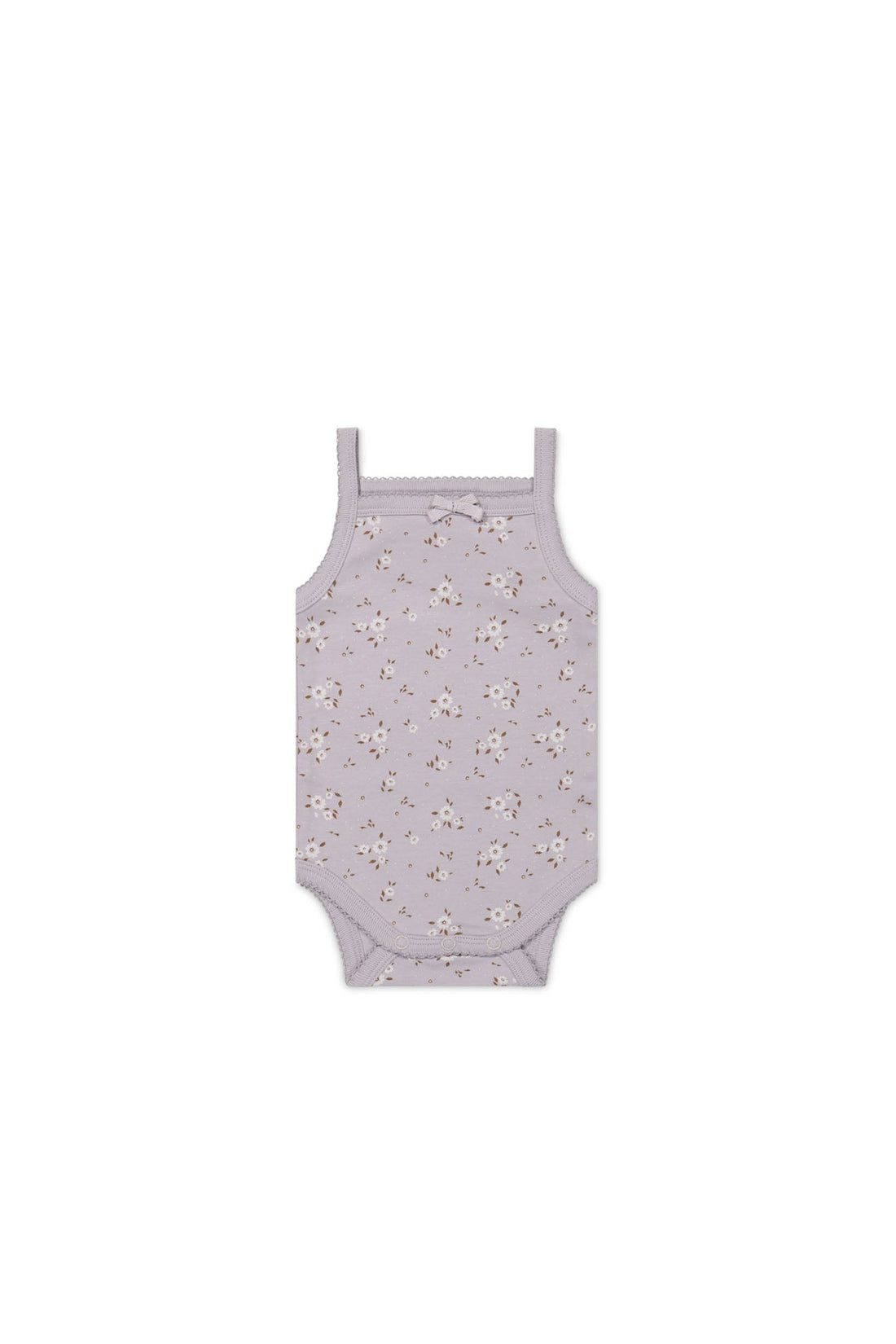 Organic Cotton Bridget Singlet Bodysuit - Lulu Bloom Iris Childrens Bodysuit from Jamie Kay USA