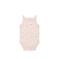 Organic Cotton Bridget Singlet Bodysuit - Meredith Morganite Childrens Bodysuit from Jamie Kay USA