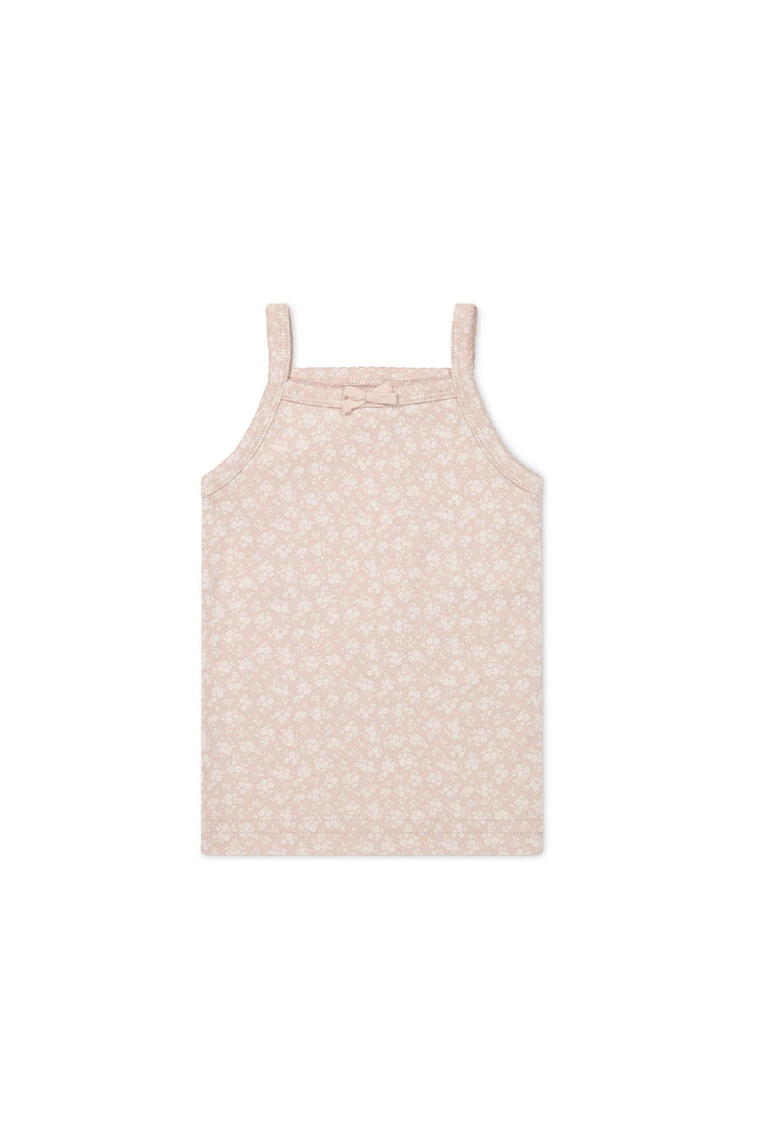 Organic Cotton Singlet - Rosalie Field Rose Childrens Singlet from Jamie Kay USA