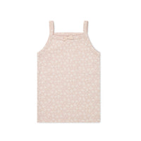 Organic Cotton Singlet - Rosalie Field Rose Childrens Singlet from Jamie Kay USA