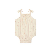 Organic Cotton Cassie Playsuit - Meredith Egret Childrens Playsuit from Jamie Kay USA