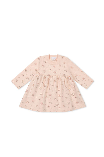 Organic Cotton Charlotte Dress - Petite Fleur Soft Peony Childrens Dress from Jamie Kay USA