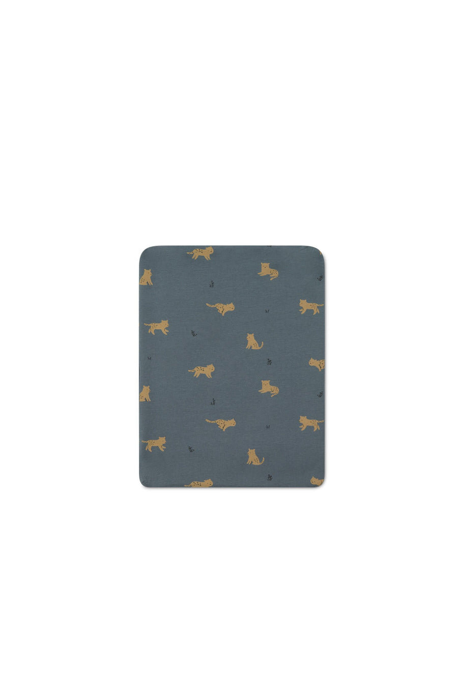 Organic Cotton Cot Sheet - Lenny Leopard Smoke Childrens Cot Sheet from Jamie Kay USA