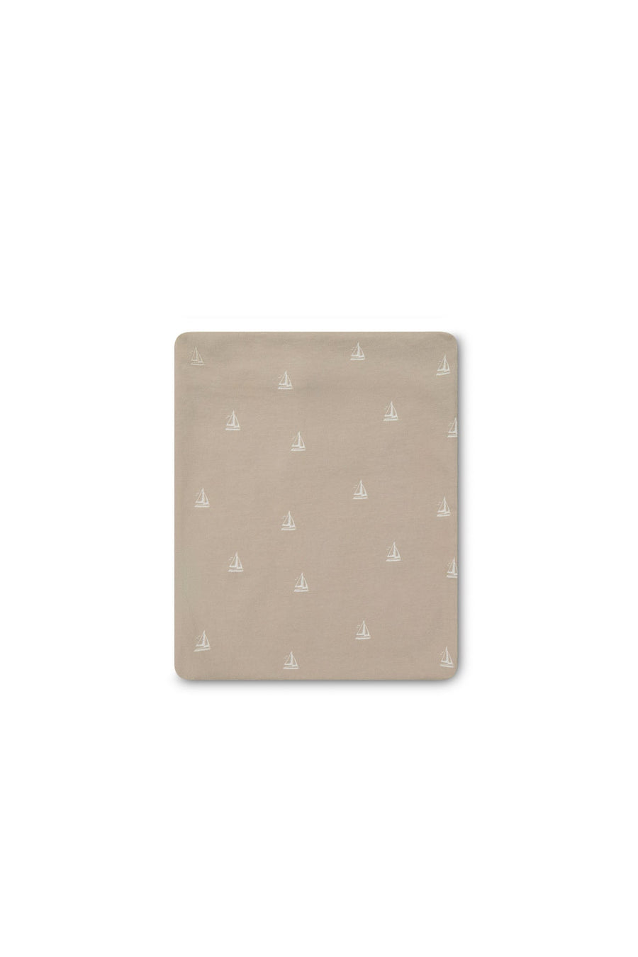 Organic Cotton Cot Sheet - Set Sail Vintage Taupe Childrens Cot Sheet from Jamie Kay USA