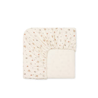 Organic Cotton Cot Sheet - Woodland Friends Childrens Accessories from Jamie Kay USA