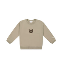 Organic Cotton Damien Sweatshirt - Fawn Bear Childrens Top from Jamie Kay USA