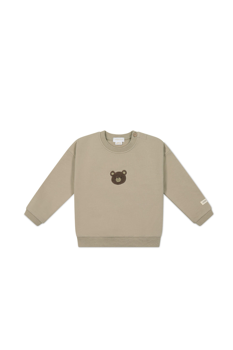 Organic Cotton Damien Sweatshirt - Fawn Bear Childrens Top from Jamie Kay USA