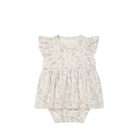 Organic Cotton Elianna Playsuit - Moons Garden Lavender Childrens Playsuit from Jamie Kay USA