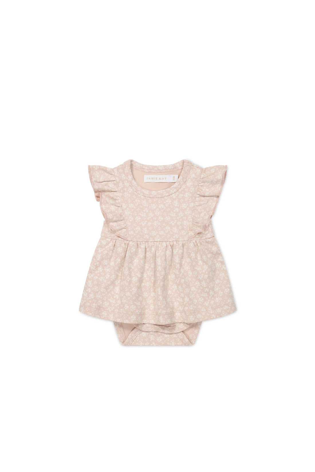 Organic Cotton Elianna Playsuit - Rosalie Field Rose Childrens Playsuit from Jamie Kay USA