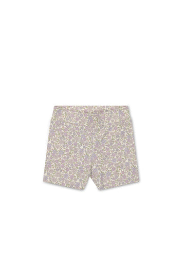 Organic Cotton Everyday Bike Short - Chloe Lavender Childrens Short from Jamie Kay USA