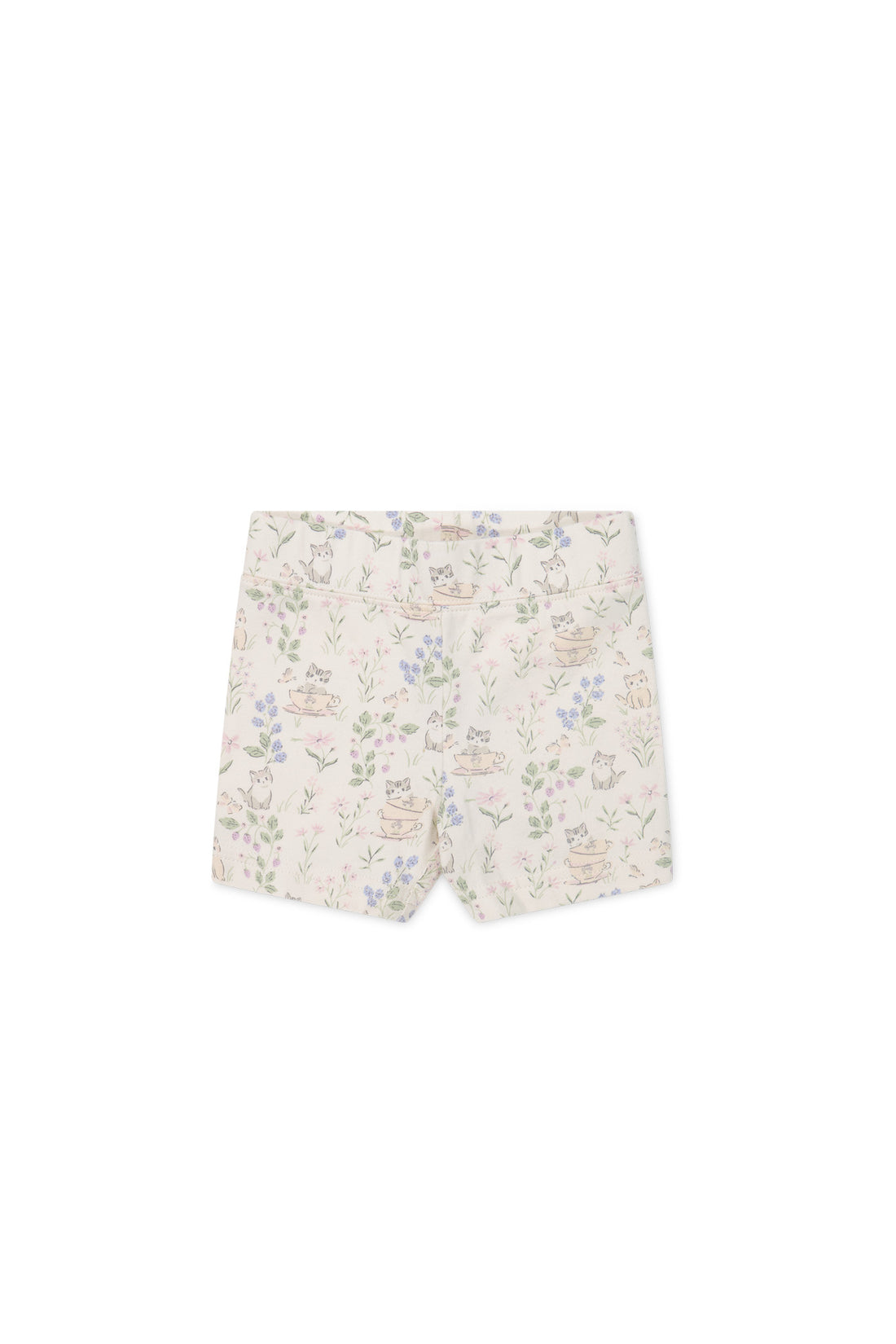 Organic Cotton Everyday Bike Short - Moons Garden Lavender Childrens Short from Jamie Kay USA