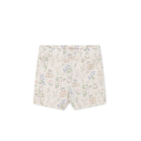 Organic Cotton Everyday Bike Short - Moons Garden Lavender Childrens Short from Jamie Kay USA