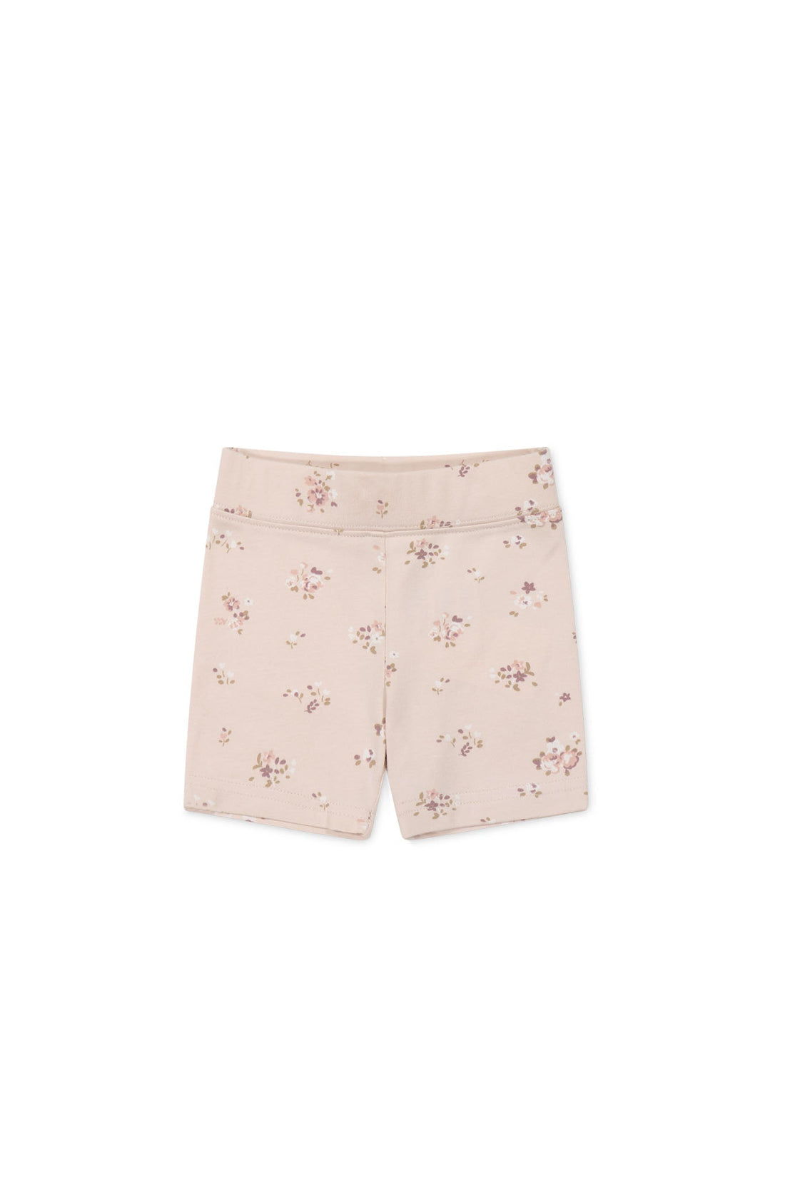 Organic Cotton Everyday Bike Short - Petite Fleur Soft Peony Childrens Short from Jamie Kay USA