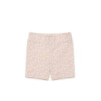 Organic Cotton Everyday Bike Short - Rosalie Field Rose Childrens Short from Jamie Kay USA