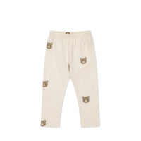 Organic Cotton Everyday Legging - Bobbie Bear Tofu Childrens Legging from Jamie Kay USA