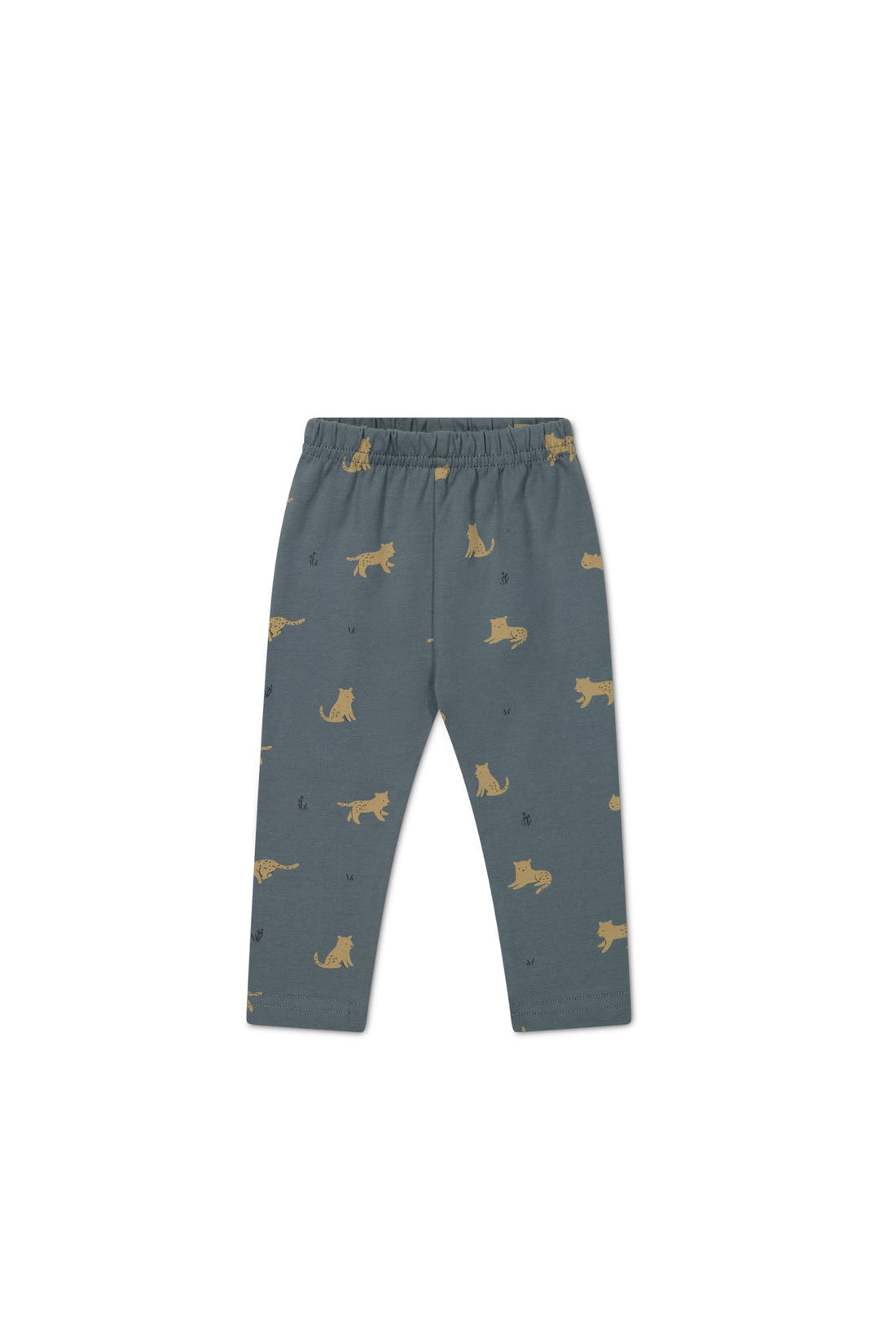 Organic Cotton Everyday Legging - Lenny Leopard Smoke Childrens Legging from Jamie Kay USA