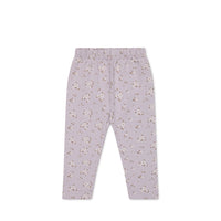 Organic Cotton Everyday Legging - Lulu Bloom Iris Childrens Legging from Jamie Kay USA