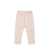 Organic Cotton Everyday Legging - Rosalie Field Rose Childrens Legging from Jamie Kay USA