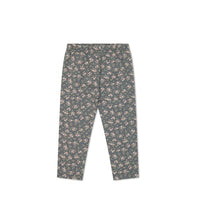 Organic Cotton Everyday Legging - Rosalie Floral Lava Childrens Legging from Jamie Kay USA