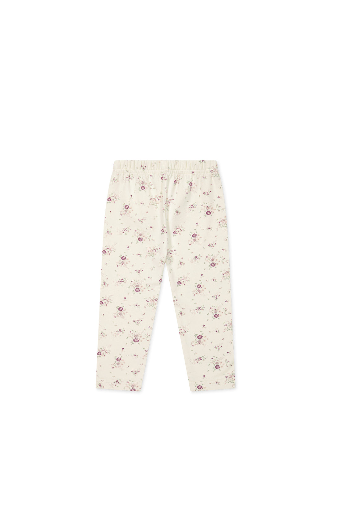 Organic Cotton Everyday Legging - Sweet William Floral Natural Childrens Legging from Jamie Kay USA