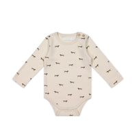 Organic Cotton Fernley Bodysuit - Cosy Basil Cloud Childrens Bodysuit from Jamie Kay USA