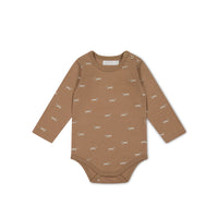 Organic Cotton Fernley Bodysuit - Cosy Basil Spiced Childrens Bodysuit from Jamie Kay USA