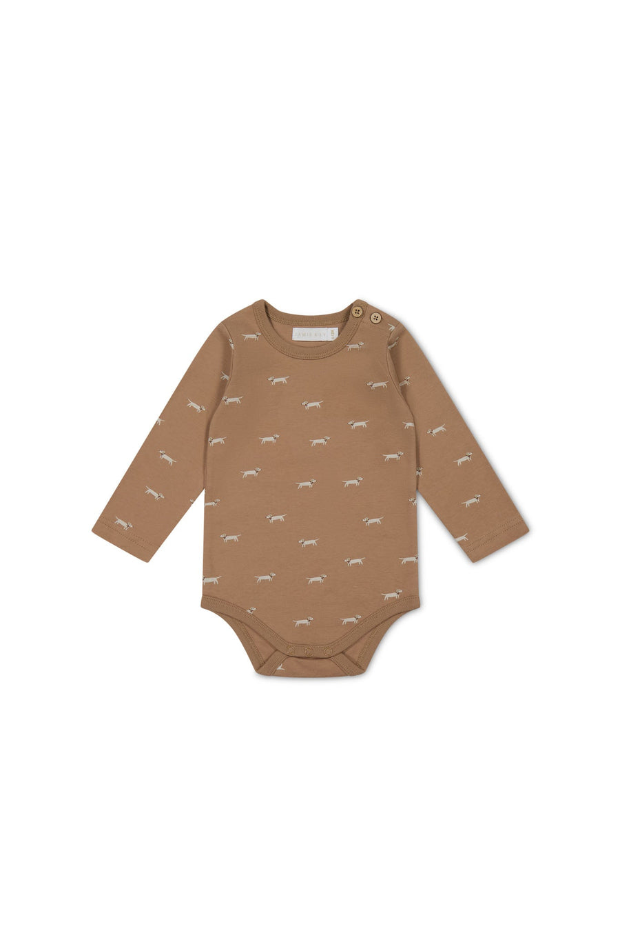 Organic Cotton Fernley Bodysuit - Cosy Basil Spiced Childrens Bodysuit from Jamie Kay USA