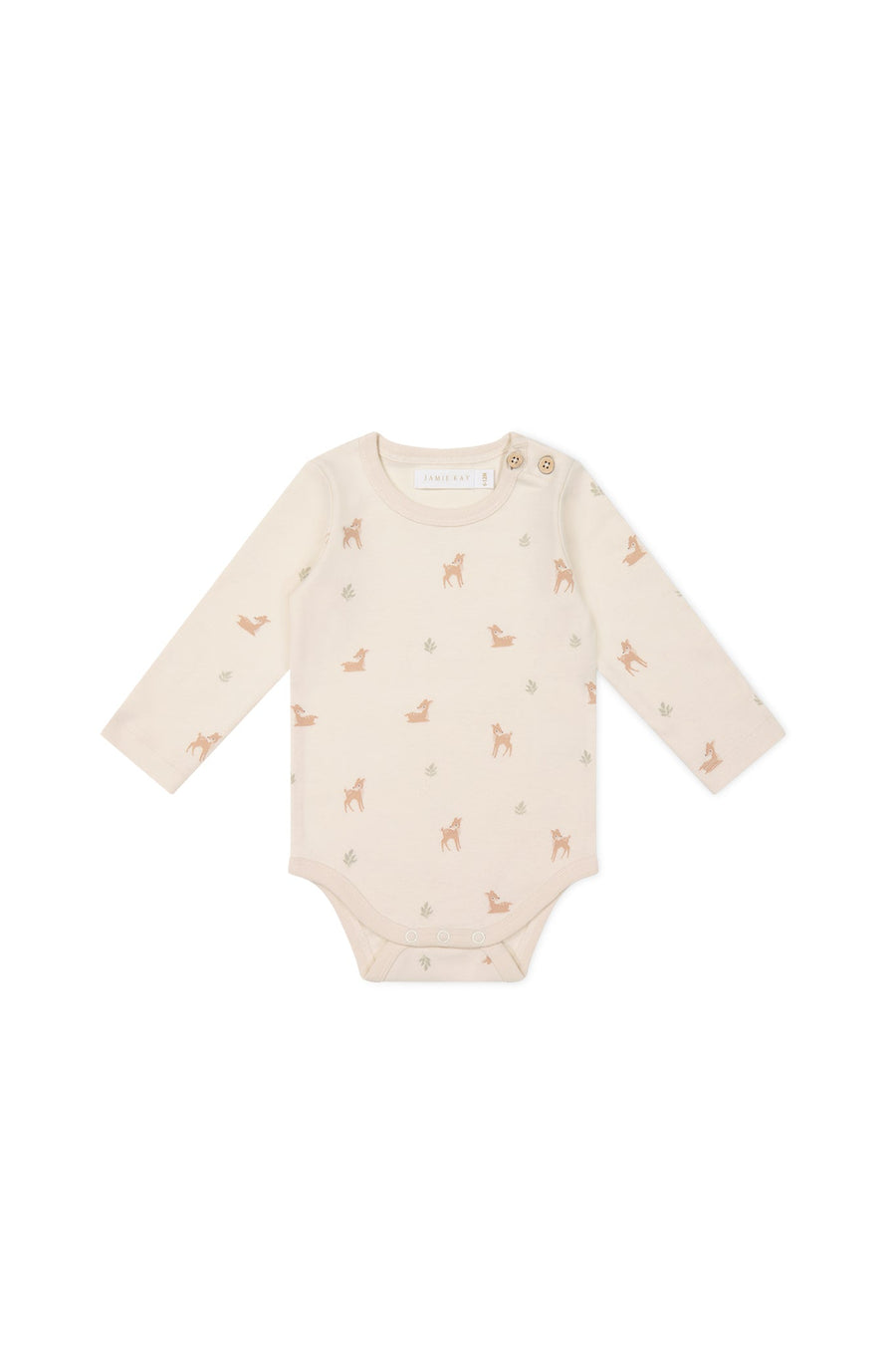 Organic Cotton Fernley Bodysuit - Fable Deer Cloud Childrens Bodysuit from Jamie Kay USA