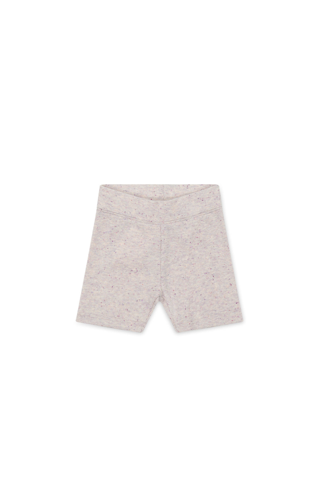 Organic Cotton Fine Rib Elisa Bike Short - Lavender Fleck Childrens Short from Jamie Kay USA