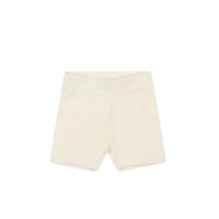 Organic Cotton Fine Rib Elisa Bike Short - Lily Fleck Childrens Short from Jamie Kay USA