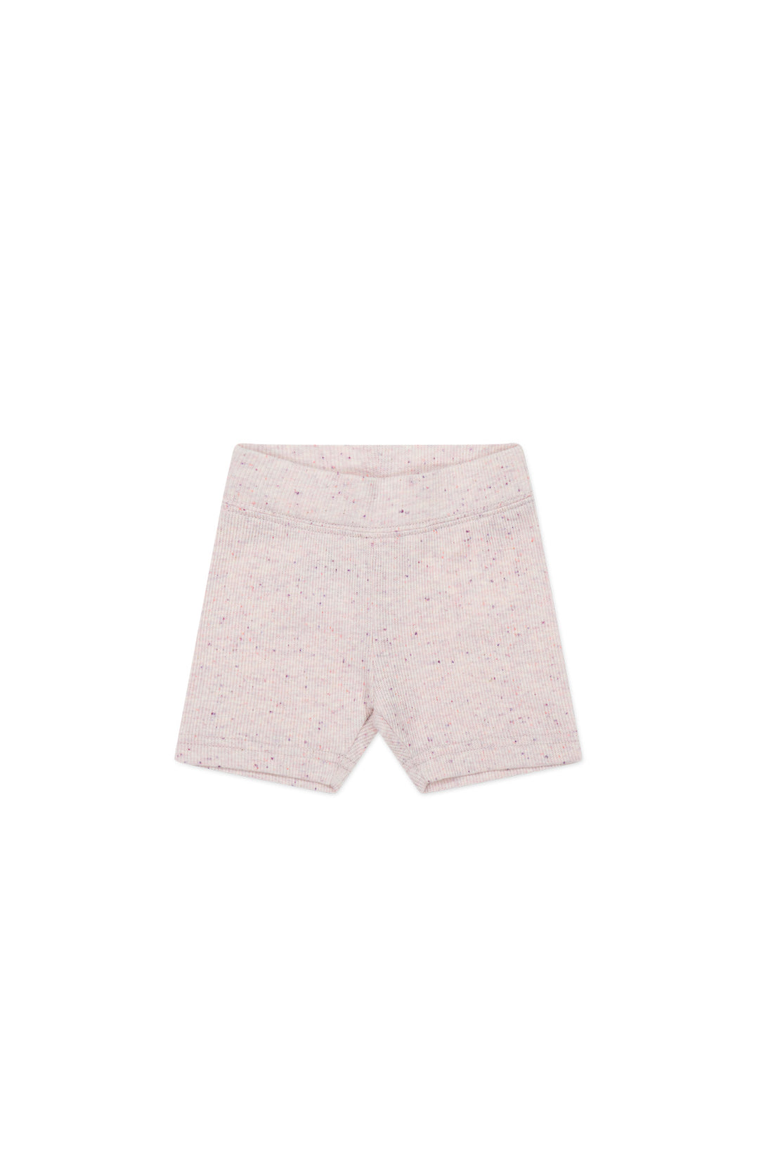 Organic Cotton Fine Rib Elisa Bike Short - Tulip Fleck Childrens Short from Jamie Kay USA