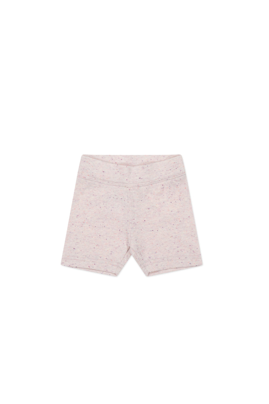 Organic Cotton Fine Rib Elisa Bike Short - Tulip Fleck Childrens Short from Jamie Kay USA