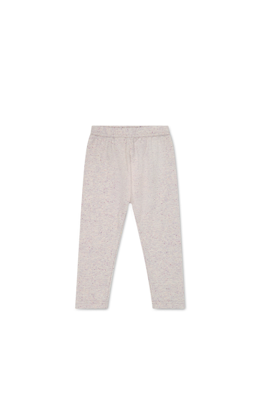 Organic Cotton Fine Rib Legging - Lavender Fleck Childrens Legging from Jamie Kay USA