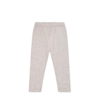 Organic Cotton Fine Rib Legging - Lavender Fleck Childrens Legging from Jamie Kay USA