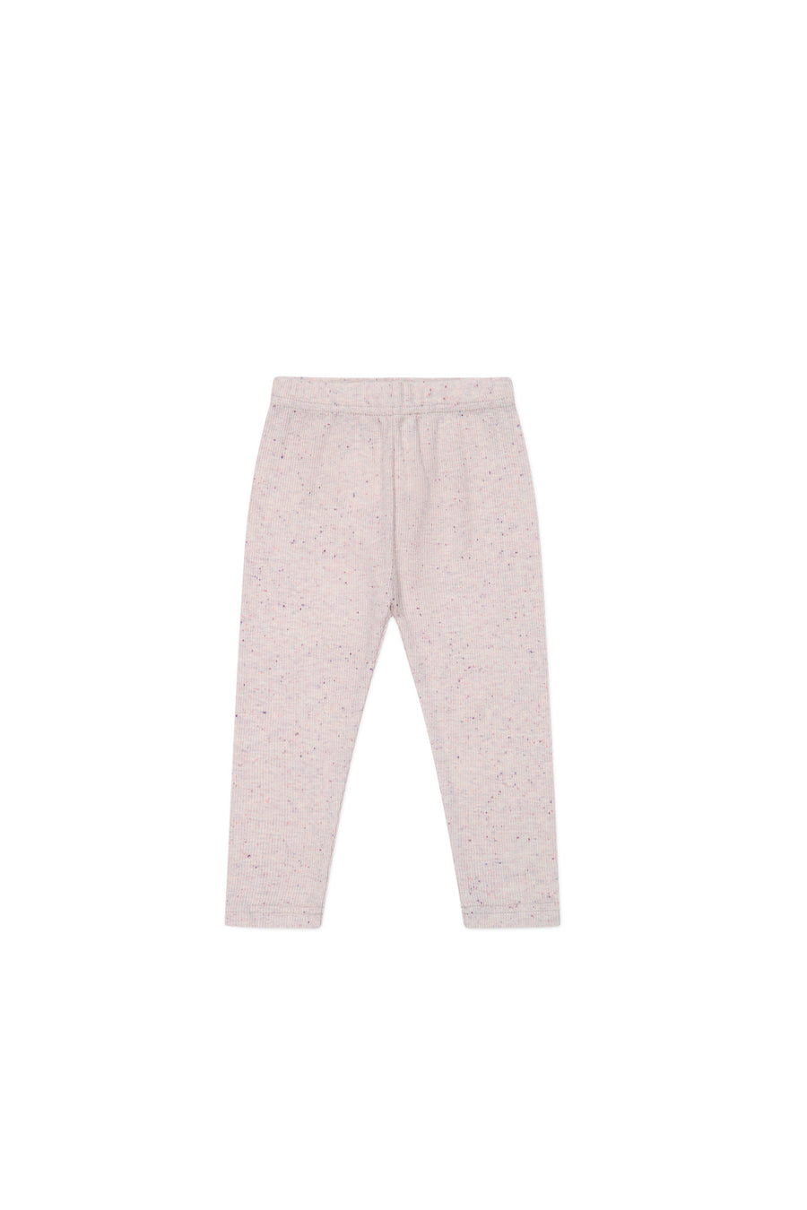 Organic Cotton Fine Rib Legging - Tulip Fleck Childrens Legging from Jamie Kay USA