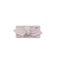 Organic Cotton Fine Rib Lilian Headband - Lavender Fleck Childrens Headband from Jamie Kay USA