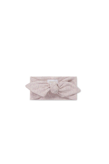 Organic Cotton Fine Rib Lilian Headband - Lavender Fleck Childrens Headband from Jamie Kay USA