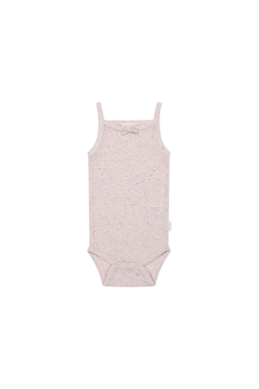 Organic Cotton Fine Rib Singlet Bodysuit - Tulip Fleck Childrens Bodysuit from Jamie Kay USA