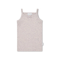 Organic Cotton Fine Rib Singlet - Lavender Fleck Childrens Singlet from Jamie Kay USA