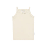 Organic Cotton Fine Rib Singlet - Lily Fleck Childrens Singlet from Jamie Kay USA