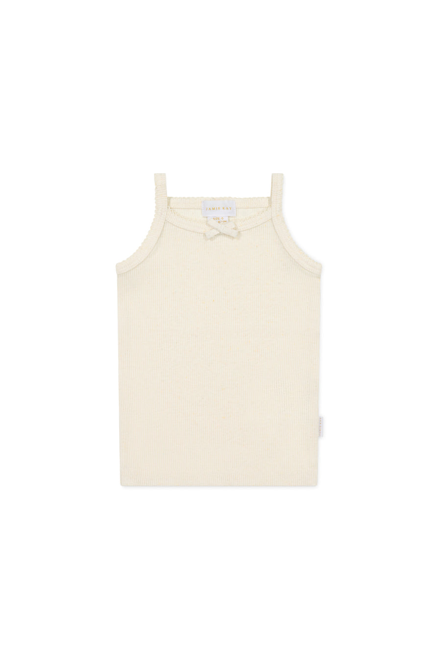 Organic Cotton Fine Rib Singlet - Lily Fleck Childrens Singlet from Jamie Kay USA