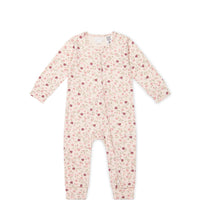 Organic Cotton Frankie Onepiece - Berry Cream Adaline Berries Childrens Pyjama from Jamie Kay USA