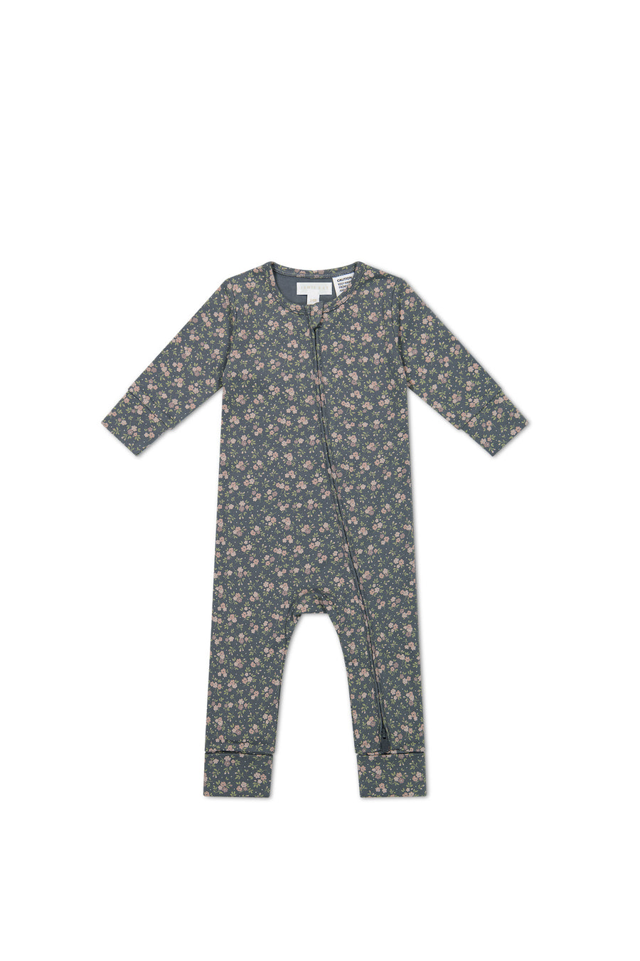 Organic Cotton Frankie Onepiece - Rosalie Floral Lava Childrens Onepiece from Jamie Kay USA