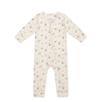 Organic Cotton Frankie Onepiece - Sweet William Floral Natural Childrens Onepiece from Jamie Kay USA