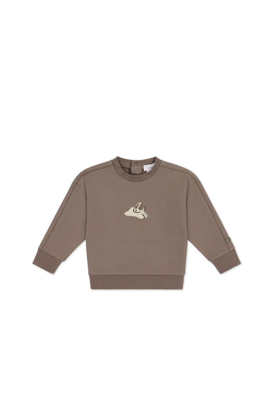 Organic Cotton Georgie Sweatshirt - Tweed Sasha Puppy Childrens Top from Jamie Kay USA