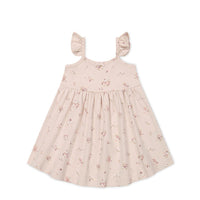 Organic Cotton Gracelyn Dress - Petite Fleur Soft Peony Childrens Dress from Jamie Kay USA