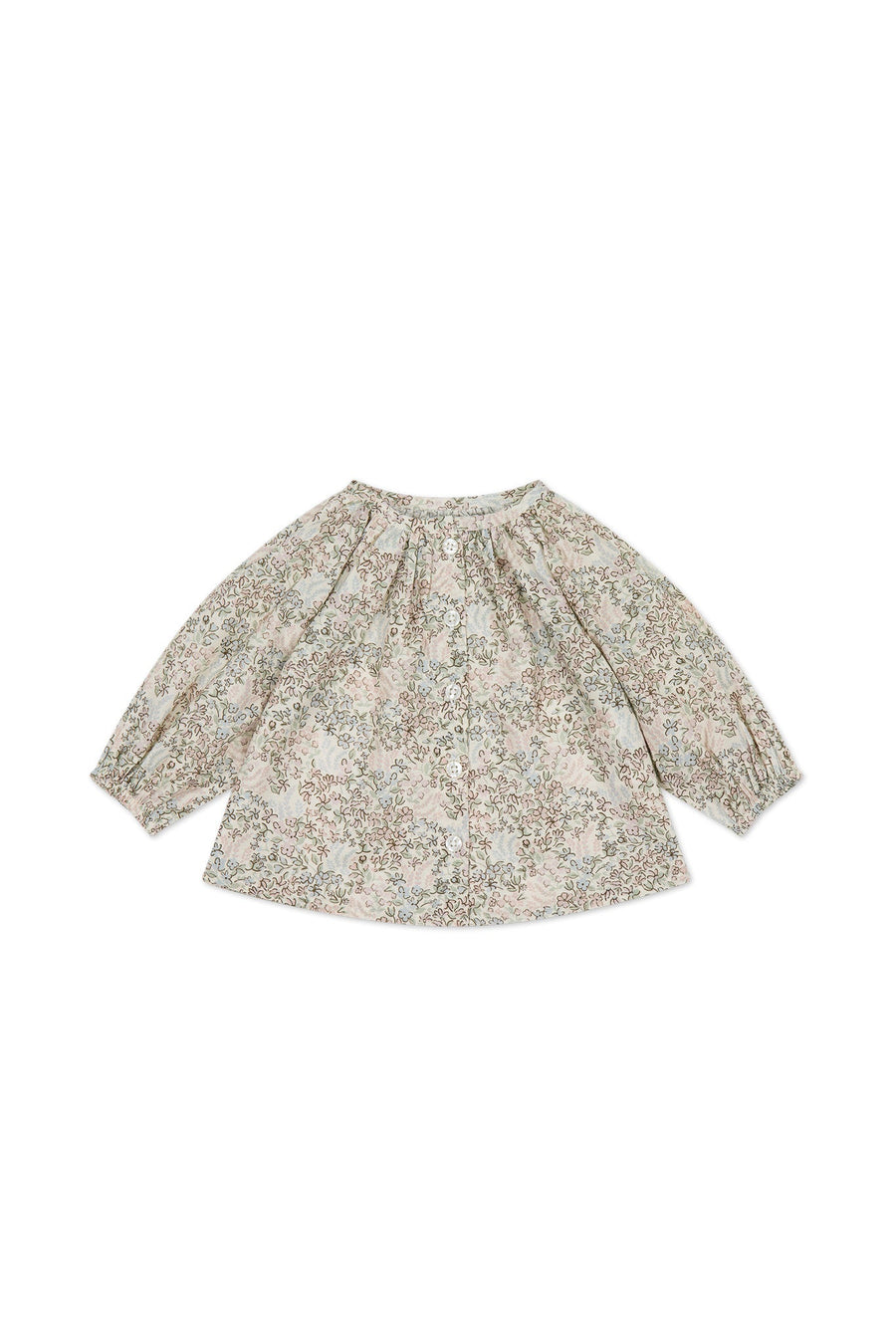 Organic Cotton Heather Blouse - April Harbour Childrens Top from Jamie Kay USA