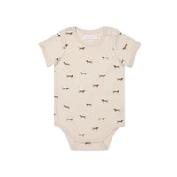 Organic Cotton Hudson Short Sleeve Bodysuit - Cosy Basil Cloud Childrens Bodysuit from Jamie Kay USA