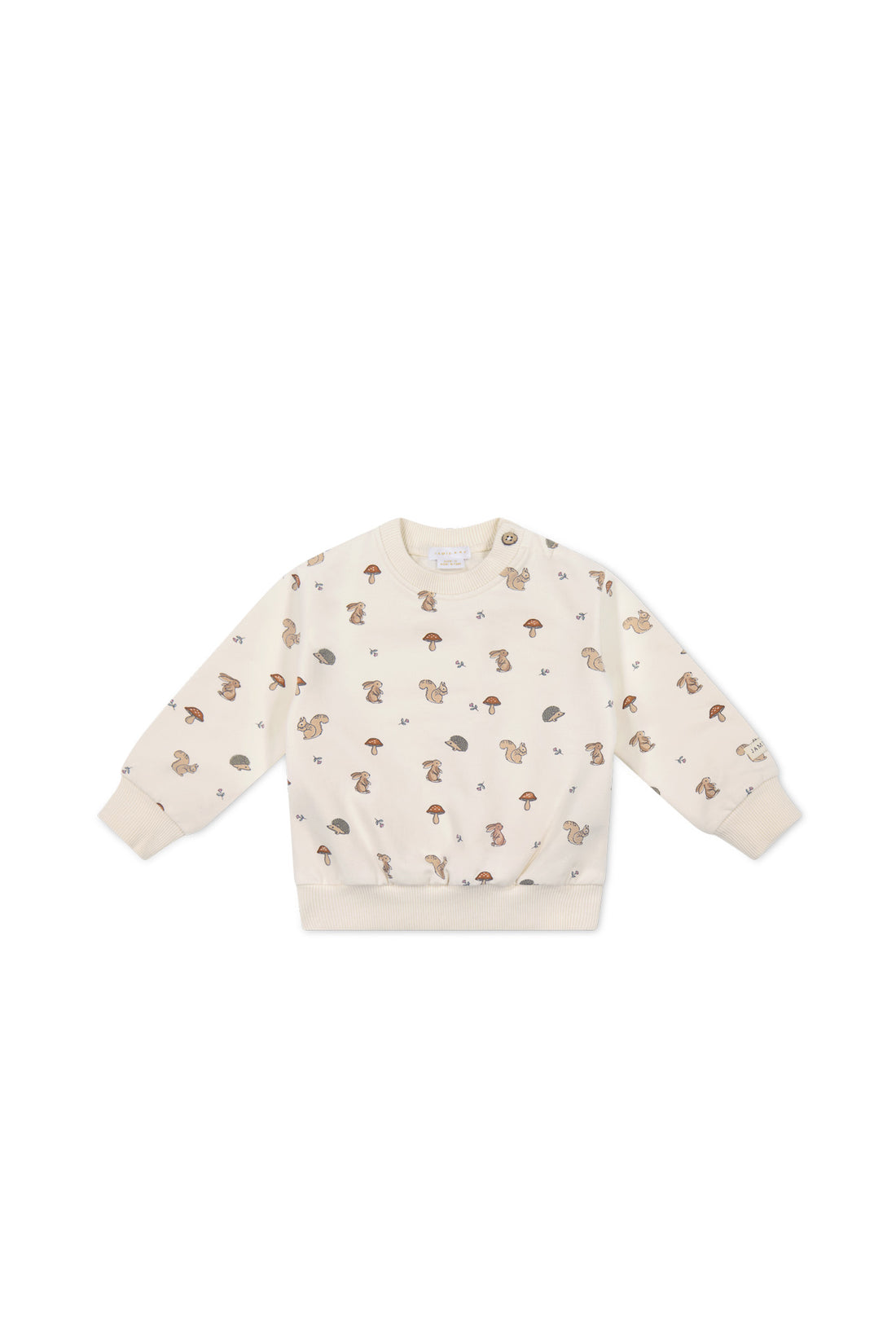 Organic Cotton Jalen Oversized Jumper - Woodland Friends Childrens Top from Jamie Kay USA