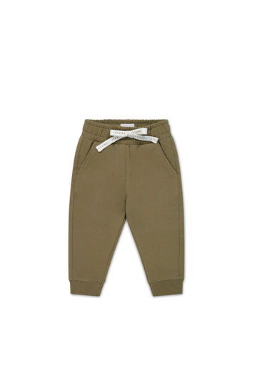 Organic Cotton Jalen Track Pant - Oak Childrens Pant from Jamie Kay USA